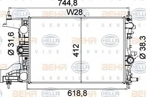 Радиатор охлаждения двигателя для моделей: OPEL (ASTRA, ASTRA,ASTRA,ASTRA,CASCADA), VAUXHALL (ASTRA,ASTRA,ASTRA,ASTRA)