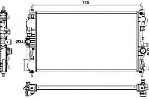 Радиатор охлаждения двигателя для моделей: OPEL (ASTRA, ASTRA,ASTRA,ZAFIRA,ASTRA), VAUXHALL (ASTRAVAN,ASTRA,ASTRA,ASTRA