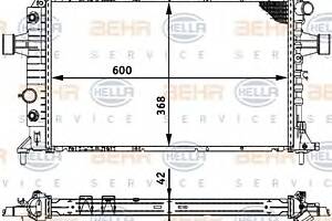 Радиатор охлаждения двигателя для моделей: OPEL (ASTRA, ASTRA,ASTRA,ZAFIRA,ASTRA,ASTRA), VAUXHALL (ASTRA,ASTRA,ASTRA,ZA