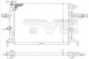 Радиатор охлаждения двигателя для моделей: OPEL (ASTRA, ASTRA,ASTRA,ZAFIRA,ASTRA)