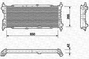 Радиатор охлаждения двигателя для моделей: OPEL (COMBO, CORSA)