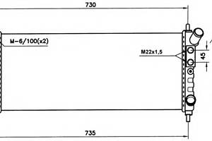 Радиатор охлаждения двигателя для моделей: OPEL (CORSA, ASCONA,ASCONA), VAUXHALL (CORSA)