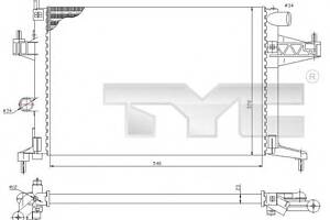 Радиатор охлаждения двигателя для моделей: OPEL (CORSA, COMBO,COMBO,TIGRA)