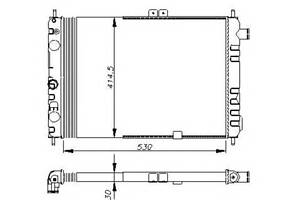 Радиатор охлаждения двигателя для моделей: OPEL (KADETT, ASCONA,ASCONA,KADETT,KADETT), VAUXHALL (ASTRA,ASTRA,CAVALIER,C