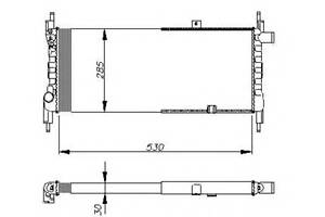 Радиатор охлаждения двигателя для моделей: OPEL (KADETT, KADETT,KADETT,KADETT,KADETT,KADETT), VAUXHALL (ASTRA,ASTRA)