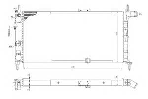Радиатор охлаждения двигателя для моделей: OPEL (KADETT, KADETT,KADETT,KADETT,KADETT,KADETT), VAUXHALL (ASTRA,ASTRA,AST