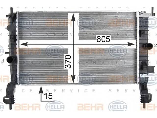 Радиатор охлаждения двигателя для моделей: OPEL (MERIVA), VAUXHALL (MERIVA)