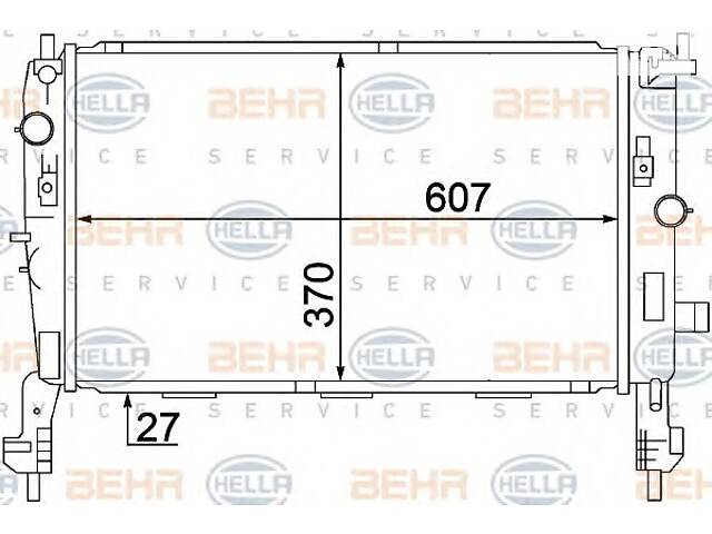 Радиатор охлаждения двигателя для моделей: OPEL (MERIVA), VAUXHALL (MERIVA)