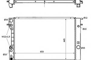 Радиатор охлаждения двигателя для моделей: OPEL (OMEGA, OMEGA), VAUXHALL (OMEGA,OMEGA)