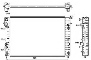 Радиатор охлаждения двигателя для моделей: OPEL (OMEGA, OMEGA), VAUXHALL (OMEGA,OMEGA)