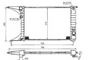 Радиатор охлаждения двигателя для моделей: OPEL (OMEGA, OMEGA), VAUXHALL (OMEGA,OMEGA)