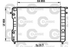 Радиатор охлаждения двигателя для моделей: OPEL (OMEGA, OMEGA), VAUXHALL (OMEGA)