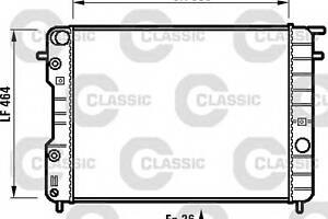 Радіатор охолодження двигуна для моделей: OPEL (OMEGA, OMEGA), VAUXHALL (OMEGA)