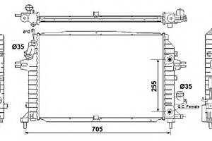 Радиатор охлаждения двигателя для моделей: OPEL (ZAFIRA), VAUXHALL (ZAFIRA)