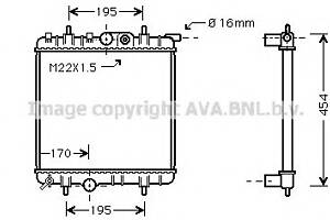 Радиатор охлаждения двигателя для моделей: PEUGEOT (206, 206,206,206+)