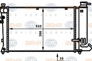 Радиатор охлаждения двигателя  для моделей: PEUGEOT (306)