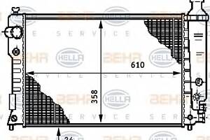 Радиатор охлаждения двигателя  для моделей: PEUGEOT (405, 405,405,405)