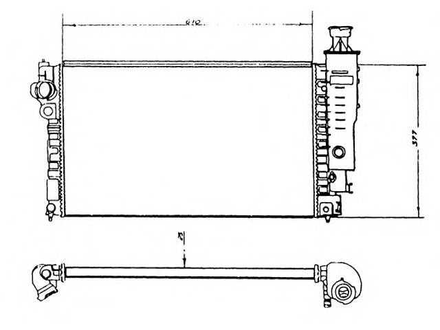 Радіатор охолодження двигуна для моделей: PEUGEOT (405,405)