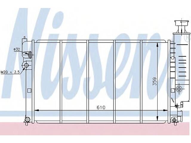 Радиатор охлаждения двигателя для моделей: PEUGEOT (405, 405)