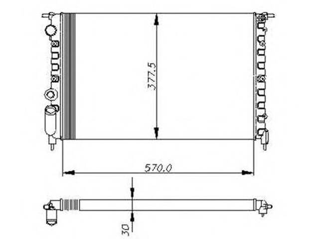 Радиатор охлаждения двигателя для моделей: RENAULT (19, 19,19)