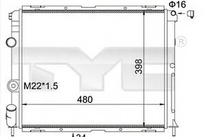 Радиатор охлаждения двигателя для моделей: RENAULT (KANGOO, CLIO,KANGOO)