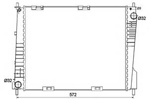 Радиатор охлаждения двигателя для моделей: RENAULT (MODUS, CLIO,CLIO)
