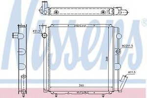 Радиатор охлаждения двигателя для моделей: RENAULT (RAPID, 11,SUPER,9)