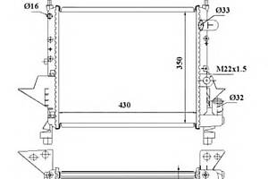 Радиатор охлаждения двигателя для моделей: RENAULT (TWINGO, TWINGO)