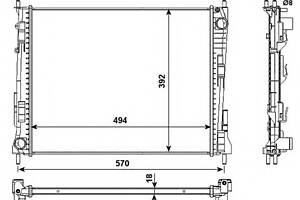 Радиатор охлаждения двигателя для моделей: RENAULT (TWINGO, WIND)