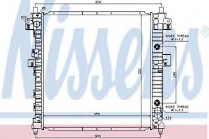 Радиатор охлаждения двигателя для моделей: SSANGYONG (ACTYON)
