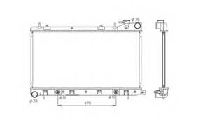 Радиатор охлаждения двигателя для моделей: SUBARU (FORESTER)