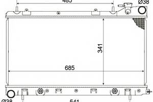 Радиатор охлаждения двигателя для моделей: SUBARU (FORESTER)