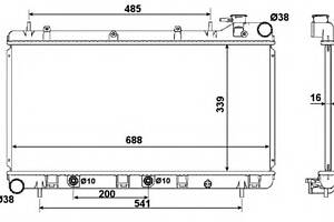 Радиатор охлаждения двигателя для моделей: SUBARU (IMPREZA, IMPREZA,FORESTER,IMPREZA)