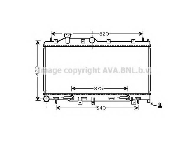 Радиатор охлаждения двигателя для моделей: SUBARU (OUTBACK, LEGACY,LEGACY,FORESTER)