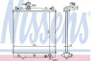 Радиатор охлаждения двигателя для моделей: SUZUKI (ALTO)