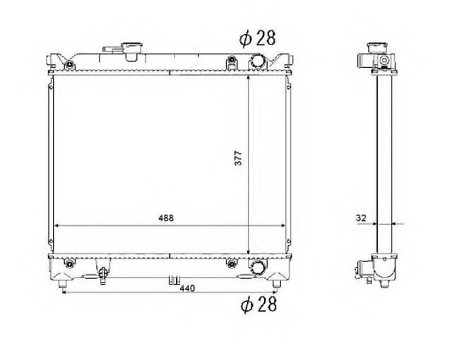 Радиатор охлаждения двигателя для моделей: SUZUKI (VITARA, VITARA)