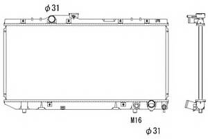 Радиатор охлаждения двигателя для моделей: TOYOTA (CELICA, CELICA,CELICA,CELICA)