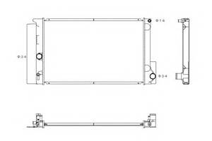 Радиатор охлаждения двигателя для моделей: TOYOTA (COROLLA, AURIS,COROLLA,AVENSIS,AVENSIS,VERSO,COROLLA)