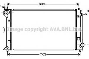 Радиатор охлаждения двигателя для моделей: TOYOTA (COROLLA, COROLLA,COROLLA,COROLLA,AVENSIS,AVENSIS,AVENSIS,COROLLA)