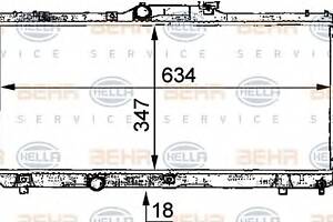 Радиатор охлаждения двигателя для моделей: TOYOTA (COROLLA, COROLLA,COROLLA,COROLLA,COROLLA,COROLLA,COROLLA)