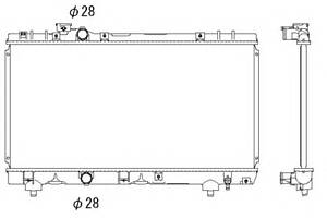 Радиатор охлаждения двигателя для моделей: TOYOTA (COROLLA, PASEO,COROLLA,PASEO)