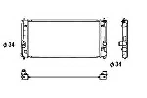 Радиатор охлаждения двигателя для моделей: TOYOTA (MR)