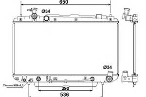 Радиатор охлаждения двигателя для моделей: TOYOTA (RAV-4)