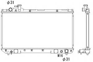 Радиатор охлаждения двигателя для моделей: TOYOTA (RAV-4)