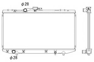 Радиатор охлаждения двигателя для моделей: TOYOTA (STARLET)