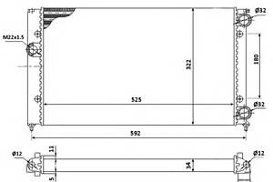 Радиатор охлаждения двигателя для моделей: VOLKSWAGEN (GOLF, GOLF,GOLF,VENTO)