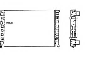 Радиатор охлаждения двигателя для моделей: VOLKSWAGEN (GOLF, GOLF,VENTO)