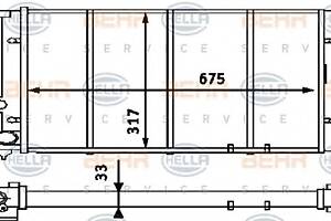 Радиатор охлаждения двигателя для моделей: VOLKSWAGEN (GOLF, JETTA,CORRADO)