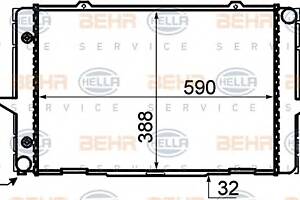 Радиатор охлаждения двигателя для моделей: VOLVO (850, V70,C70,S70,850)