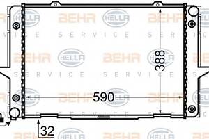 Радіатор охолодження двигуна для моделей: VOLVO (850, V70, C70, S70, C70, 850, XC70)